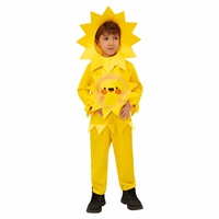 Costume de tournesol pour enfants, en polyester jaune, tenue de performance pour enfants, tenue de cosplay pour fête
