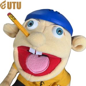 El muñeco de peluche de Jeff es un niño divertido y juguetón con la boca abierta. Es un juguete de peluche interactivo-F - Product Image 4