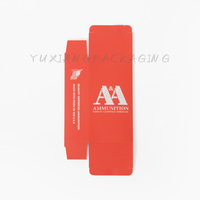 Boîtes à munitions en carton personnalisées OEM, boîte à munitions en papier à extrémité rabattable pour emballage de cartouches 9 mm, .223, .556