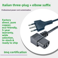 Italienischer Dreipoliger T-förmiger Sternförmiger Netzstecker Kabelstecker Stromkabelverbinder für Elektrische Geräte IMQ