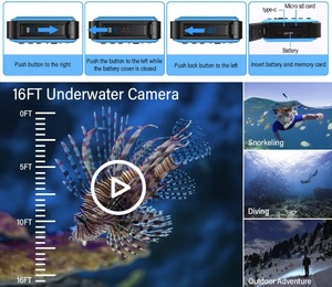<b>Camera</b> 4K 64MP Autofocus Selfie Dual Screen Waterproof Shockproof Stabilization DCW03 1.4K Ultra-high-definition Video Reco - Product Image 2