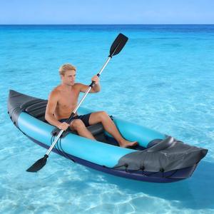 Canoë/Kayak gonflable de sécurité pour une ou deux personnes, PVC, 2 pagaies, capacité 400 kg, bateau de pêche portable et pliable, 2,1-3 m - Product Image 2