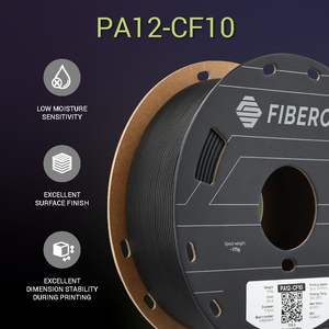 Filamento de Nylon Negro Polymaker Fiberon PA12-CF10 de 1.75mm, 0.5kg, Baja Sensibilidad a la Humedad, Fibra de Carbono, Varilla de Impresión 3D, Moldeo CN - Product Image 6