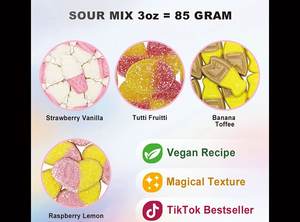 Schaumiges Kaugummi-Fruchtbonbon Erdbeer-Sauer-Süß Geschmack Totenkopf-Form Großpackung Süßigkeiten - Product Image 5