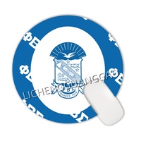 Tapis de souris rond Sorority Gamma Phi Delta, base en caoutchouc antidérapante, tapis de bureau, surface lisse, tapis de souris pour ordinateur, accessoires pour la maison