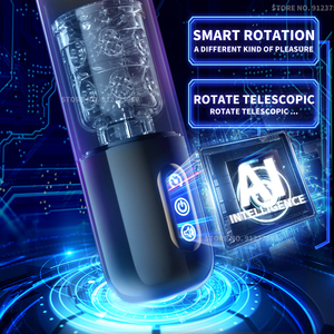 Vente chaude automatique télescopique Rotation sucer Masturbation tasse pour hommes réel vagin aspiration jouets sexuels mâle masturbateur