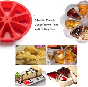 Molde <span class=keywords><strong>de</strong></span> silicona para <span class=keywords><strong>porciones</strong></span> <span class=keywords><strong>de</strong></span> pastel, 8 cavidades triangulares Diy, rebanadas <span class=keywords><strong>de</strong></span> Pizza antiadherentes, molde para hornear pasteles, decoración <span class=keywords><strong>de</strong></span> pasteles, herramientas para hornear - Product Image 3