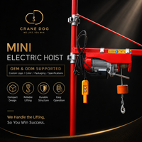 Palans électriques industriels PA600, mini palan à câble en acier, capacité de charge 600 kg, vitesse de levage 10 m/min, certifié ISO CE