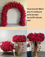 Boule de fleurs artificielle géante en soie rouge pour mariage, centre de table, 90 cm de diamètre, pour événements, fêtes, Pâques, Noël - Prix de gros