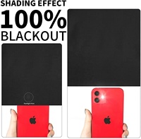 Abat-jour de rideau occultant de fenêtre noire portable avec film de fenêtre à ruban adhésif double face réutilisable