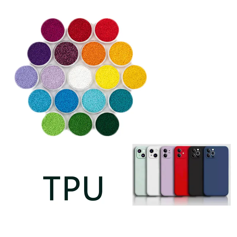 मिश्रित रंगों में टीपीयू प्लास्टिक मास्टरबैच लाल पीला नारंगी हरा नीला बैंगनी सफेद काले के साथ