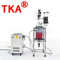 Reactor de Vidrio con Camisa de Borosilicato de Alta Resistencia GG17 de 200L para Laboratorio Químico con Agitación Mecánica Automática