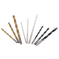 Ensemble de 9 forets hélicoïdaux HSS à tige droite, forets allongés pour métal, bois, maçonnerie avec boîte en plastique