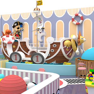 Aire de jeux intérieure sur le thème des pirates personnalisée Aoleao, piscine à balles, toboggan, aire de grimpe, bac à sable pour enfants, jeux doux, certifiée CE TUV - Product Image 2