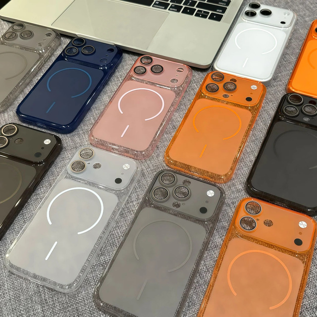 Silicone Gel Large View Window Cartoon Scratch-Resistant Case for 17 PRO for 16 PM Drop-Proof Full-Coverage Transparent