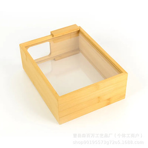 Rice Storage Box Wooden Lid Rectangle Dustproof <b>Kitchen</b> Utensil Large Capacity Grain Container - Product Image 5