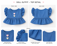 Vêtements de poupée personnalisés 1/6 en gros OEM/ODM pour tenues de poupées BJD en coton
