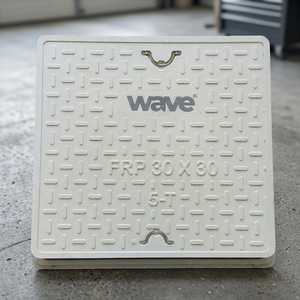 ฝาปิดท่อระบายน้ำแบบสี่เหลี่ยม Wave FRP 30 x 30 ซม. รุ่น 5-T คอมโพสิตเกรดวิศวกรรม สำหรับงานระบายน้ำบนถนน - Product Image 2