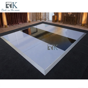 Pista de Baile Móvil Blanca y Negra con Estuche de Transporte, Plataforma de Alto Brillo - Product Image 2