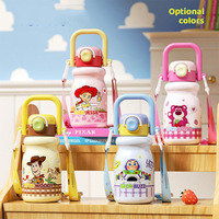 Bouteille d'eau isotherme pour enfants Toy Story, en acier inoxydable 316, Woody Buzz, avec sangle portable, thermos, gourde pour boire en plein air