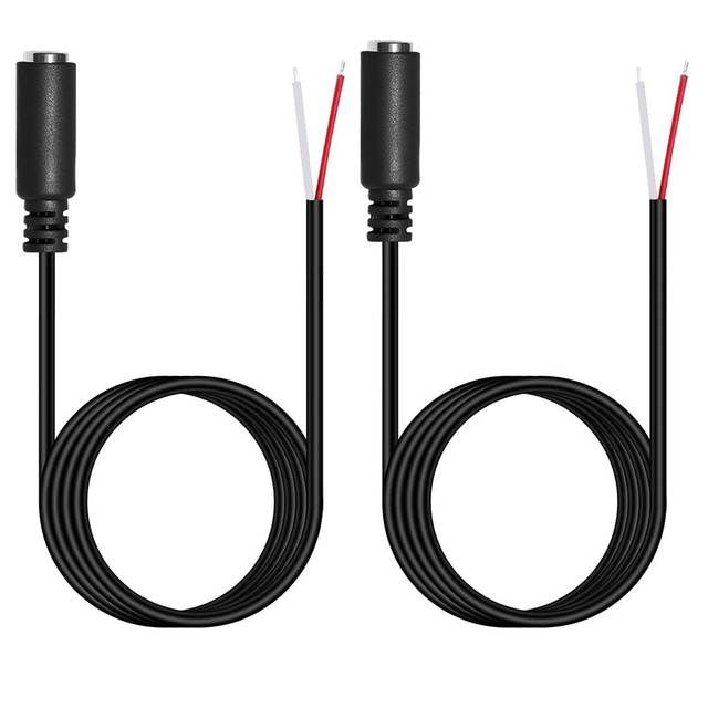 Replacement 3.5mm Female Jack to Bare Wire Open End TS 2 Pole Mono 1/8inch 3.5mm Jack Plug Connector Audio Cable