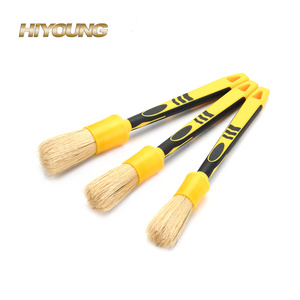 Brosse de nettoyage de <span class=keywords><strong>voiture</strong></span> de haute qualité Filament synthétique doux diamètre 20 mm brosse de <span class=keywords><strong>peinture</strong></span> de garniture de mur rond - Product Image 6