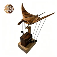 Sculpture cinétique de raie manta en bois faite à la main JHISEN, certifiée CE RoHS, cadeau sur le thème de l'océan, décoration intérieure, vente en gros pour détaillants