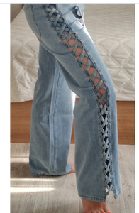 <span class=keywords><strong>Pantalones</strong></span> Vaqueros Acampanados Casuales <span class=keywords><strong>de</strong></span> Tallas Grandes <span class=keywords><strong>de</strong></span> Cintura Media con Efecto Desgastado y Técnicas <span class=keywords><strong>de</strong></span> Lavado Transpirables - ¡Gran Oferta! - Product Image 5