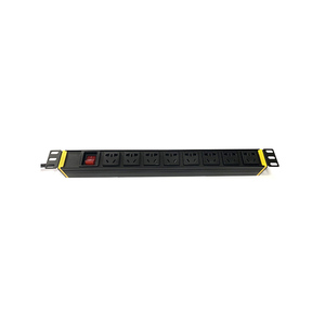 ชุดจ่ายไฟ PDU อเนกประสงค์ 8 ช่อง 2500W ขนาด 1U สำหรับติดตั้งบนแร็ค 19 นิ้ว พร้อมสวิตช์หลัก - Product Image 2
