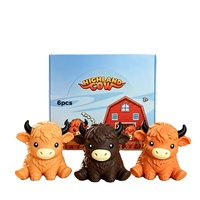 Jouet Squishy Vache des Highlands Géante, Doux et à Presser, Animal de la Ferme Anti-Stress, Fidget, 5-7 Ans, Unisexe, Cadeau Mystère, Vente en Gros, Faveur de Fête