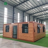 Maison extensible à toit plat de 20 pieds, 2 chambres, maison préfabriquée moderne en conteneur, maisons modulaires en conteneur, petites maisons prêtes à être expédiées