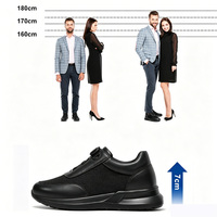 Chaussures en cuir mode simple hauteur augmentant 7cm chaussures usine vente en gros direct affaires Casual style Casual hommes