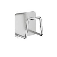 Support mural multifonctionnel en acier inoxydable sans perçage pour salle de bain, crochet de lavabo non pliable, étagère de rangement pour douche, simple