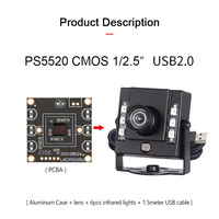 Módulo de Cámara de Visión Nocturna Infrarroja USB HD IR940 de 5MP PS5520 para Android Raspberry Pi Sin Distorsión 2.9mm 100 Grados