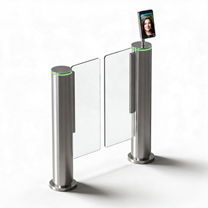 Portillon piétonnier à fermeture automatique, tourniquet rapide, portillon de sécurité à moteur sans balais, reconnaissance faciale et empreintes digitales bidirectionnelle - Product Image 1