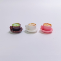 100 pièces de mini tasses à café 3D en résine 12*7MM, ensemble de vaisselle fine pour cuisine, tasses à boisson artificielles, ornements pour maison de poupée, pour la décoration de bureau