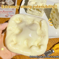 Taba Squishy Cheese Cube Stress Ball Bola Pijat Bentuk Kubus yang Dapat Diulurkan, Tidak Melambung, Mainan Sensorik Fidget untuk Dewasa, Hadiah Relaksasi
