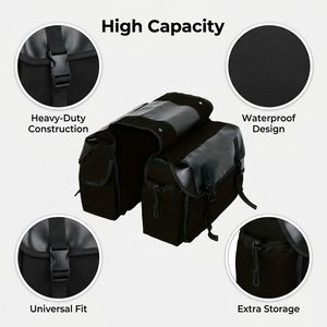 Zaino da Viaggio con Logo Personalizzato, Borsa Multifunzionale per Sella Bici, Borsa Posteriore per Moto di Grande Capacità, Resistente e Portatile - Product Image 5