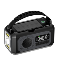 Radio de Emergencia AM/FM Solar Portátil Multifuncional con Manivela, Linterna y Capacidad de 12000 mAh, Molde Privado Personalizado