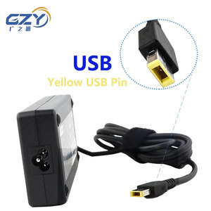 อะแดปเตอร์ชาร์จแล็ปท็อปสำหรับโรงงาน แบบ Type C สีเหลือง หัว USB สำหรับ Lenovo ป้องกันไฟฟ้าลัดวงจร OLP OCP OVP OTP 20V 8.5A - Product Image 1