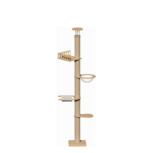Árbol para Gatos Moderno y Lujoso de Madera y Sisal, Ecológico, de Cartón, Montado en la Pared, Poste Rascador Alto, Torre de Escalada para Gatos de Interior - Product Image 1