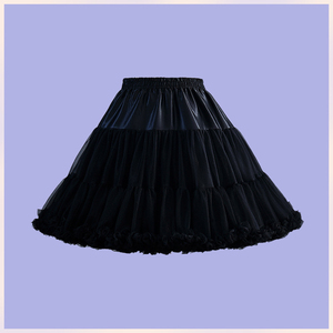 Jupe de ballet transparente multicouche pour <span class=keywords><strong>femme</strong></span> <span class=keywords><strong>Jupon</strong></span> moelleux avec <span class=keywords><strong>sous</strong></span>-jupe à bulles technique à volants - Product Image 1