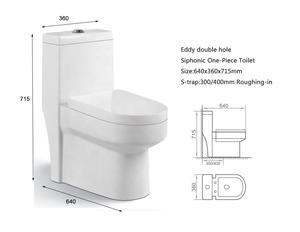 Chaozhou Badkamer Apparatuur Keramische Eendelig Wc Toilet - Product Image 5