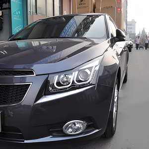 Feux avant automatiques pour <span class=keywords><strong>Chevrolet</strong></span> <span class=keywords><strong>Cruze</strong></span> 2009-<span class=keywords><strong>2014</strong></span>, feux avant de voiture <span class=keywords><strong>à</strong></span> LED, ensemble de mise <span class=keywords><strong>à</strong></span> niveau, double design en U, lentille de projecteur, accessoires - Product Image 2