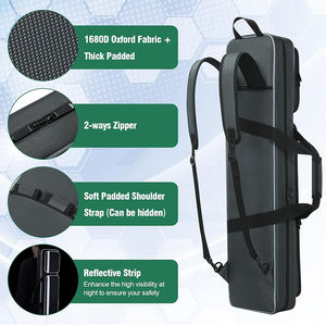 Étui de transport pour queue de billard, échantillon gratuit, peut contenir 4 queues et 4 shafts, étui rembourré pour queue de billard avec plusieurs poches - Product Image 3