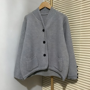 Premium-Feel Women's Single-Button Knit <b>Cardigan</b> <b>Sweater</b> Fashion - Product Image 2