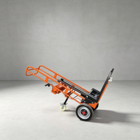 Chariot à main entièrement électrique de 400 kg, transpalette électrique de 1,5 m, batterie au lithium, chariot élévateur et de manutention électrique portable avec roues auxiliaires