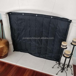High Quality Black Nylon Fireplace <b>Draft</b> <b>Stopper</b> Blanket Insulating Vent Cover Save Energy Block Heat Loss Sports Entertainment - Product Image 5