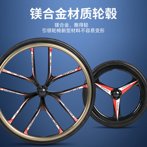 Silla de Ruedas Manual Siwell de Aleación de Aluminio, Plegable, Ligera y Portátil, con Asiento Cómodo para Personas Mayores y con Discapacidad - Product Image 2