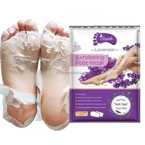 2021 Private Label Foot Skin Care Feet Dry Skin Moisturizing Peeling Foot Mask Exfoliating Socks Natural Lavender Foot Mask